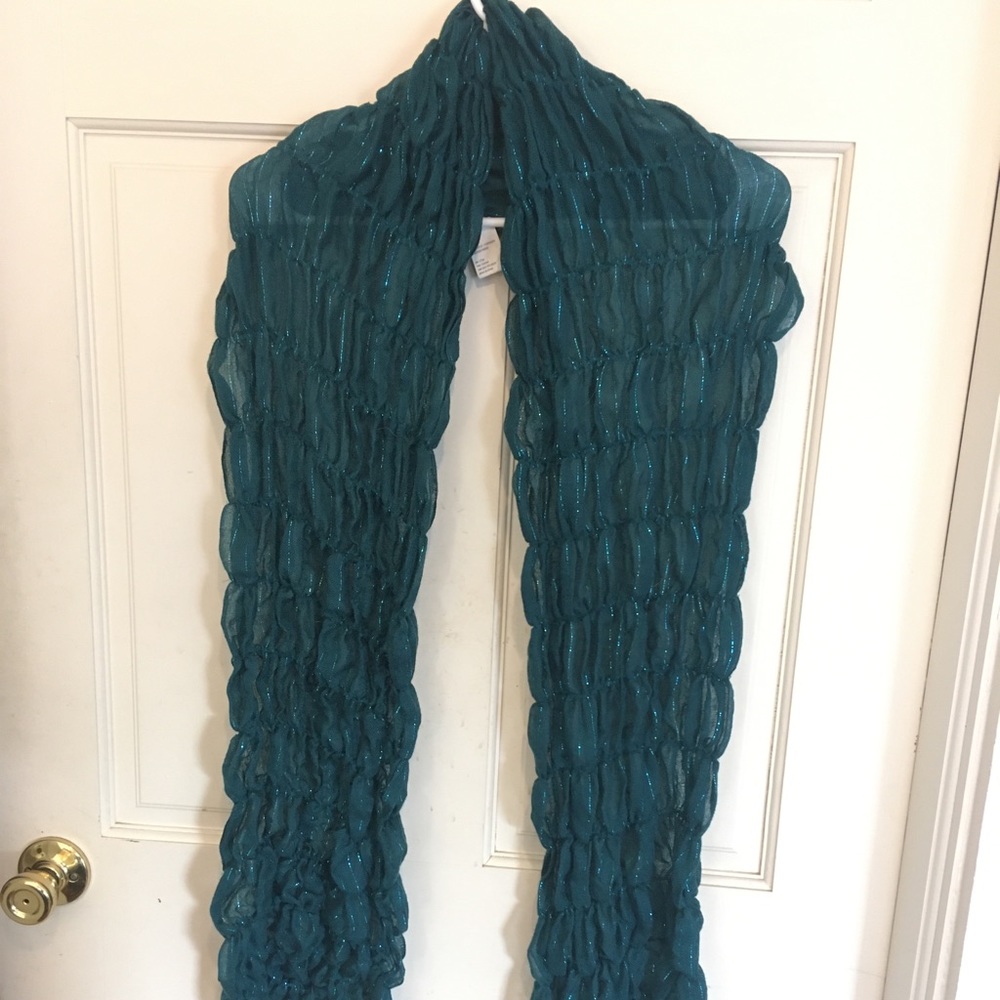 *3 for $25!* teal shimmer scarf